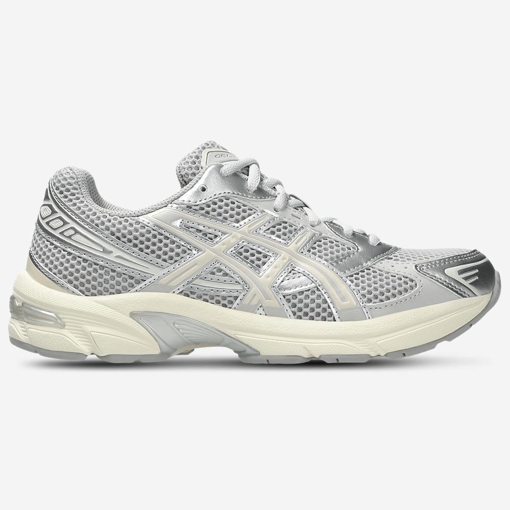 ASICS Women's Silver and Off-White Athletic Running Shoe